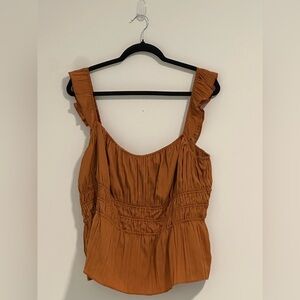 Anthropologie Terracotta Sleeveless Top